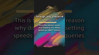 MariaDB SET foreign_key_checks=0: What is it?