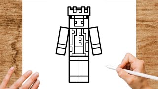 How to Draw Technoblade Minecraft | Easy Step by Step Tutorial