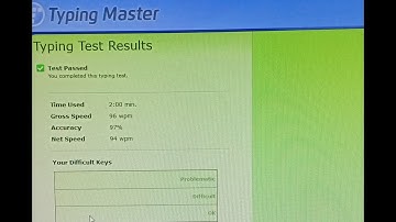 Typing Test (Typing Master) Speed 94 wpm net with 97 percent accuracy #typing #typingstrategy