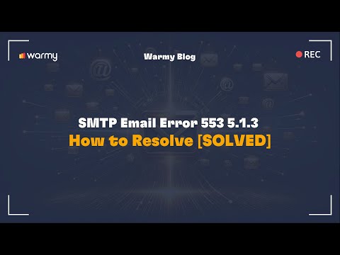 SMTP Email Error 553 5.1.3 - How to Resolve [SOLVED]