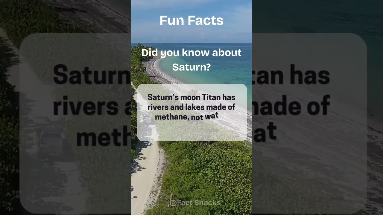 Did You Know Saturn’s Moon Has Methane Lakes? 🪐💧 
