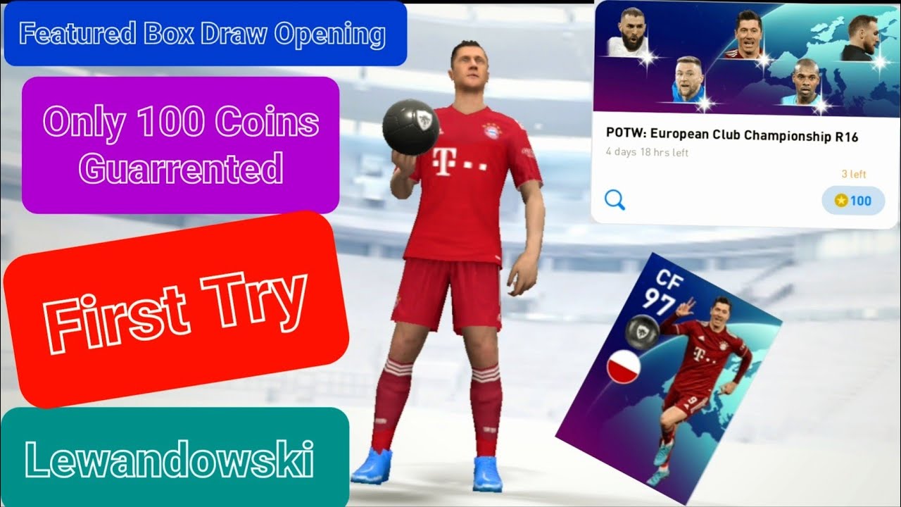 How To Get 99 Rated LEWANDOWSKI From POTW Club  PES 2021 Mobile/Feature Lewandowski Trick 