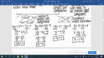 6.3 Tests for Parallelograms