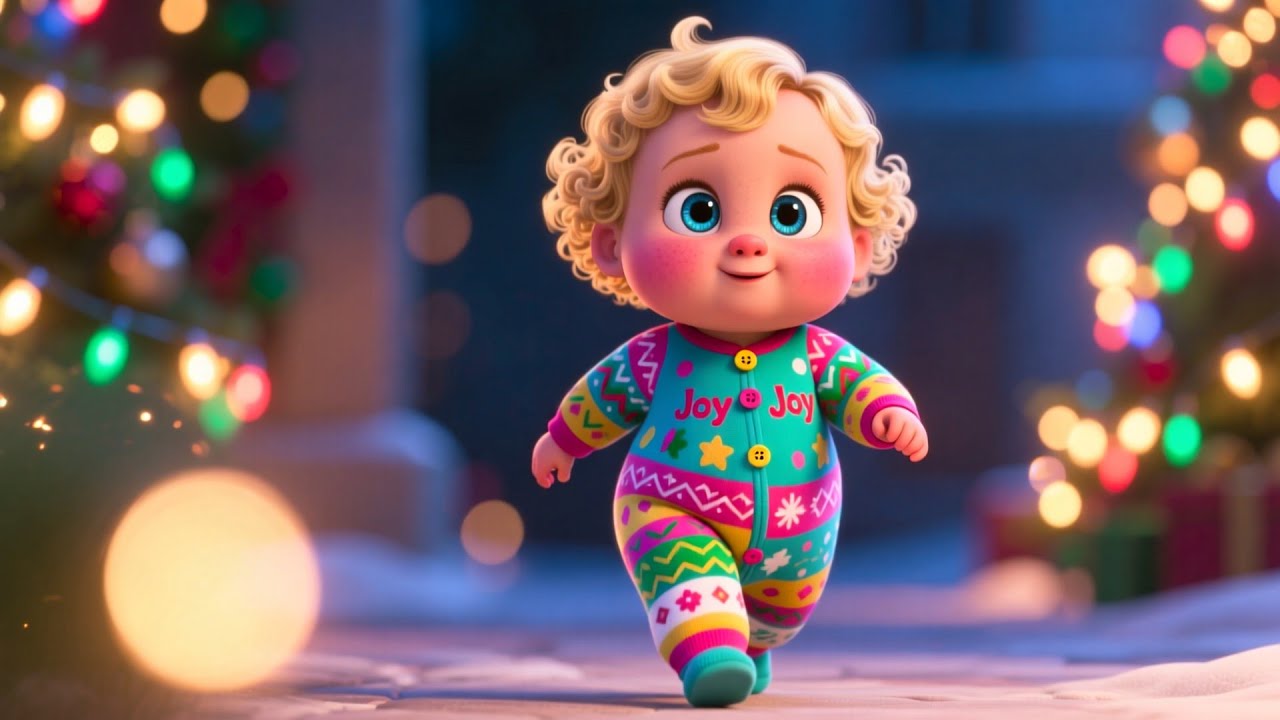 Holiday Lights Baby Walk 🎄✨ Fun Christmas Song | ABC & Numbers for Kids