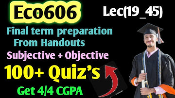 Eco606 Final term preparation 2024 | Eco606 Imp Quiz