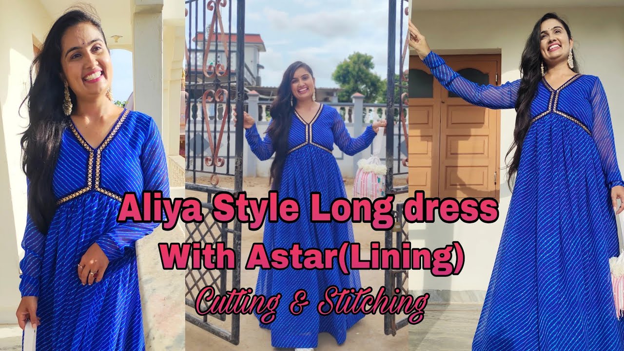 Anarkali dress cutting and stitching in Hindi | kalidar long kurti | gown  design - YouTube