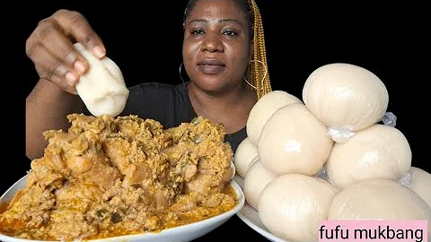 African food mukbang/ fufu with egusi soup( ASMR)