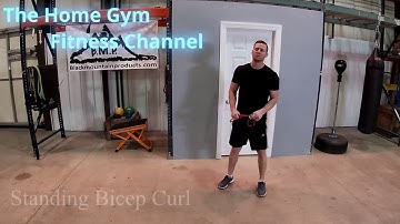 Standing Bicep Curl Using Resistance Bands