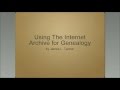 Using the Internet Archive for Genealogy - James Tanner