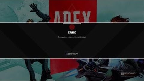 Apex Legends "concertando" invalid token