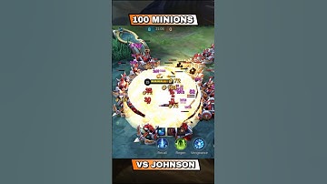 JOHNSON DAMAGE BUILD VS 100 MINIONS #mlbb #johnson #shorts