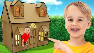 Chris dentro do Desafio das Casas de Papelão