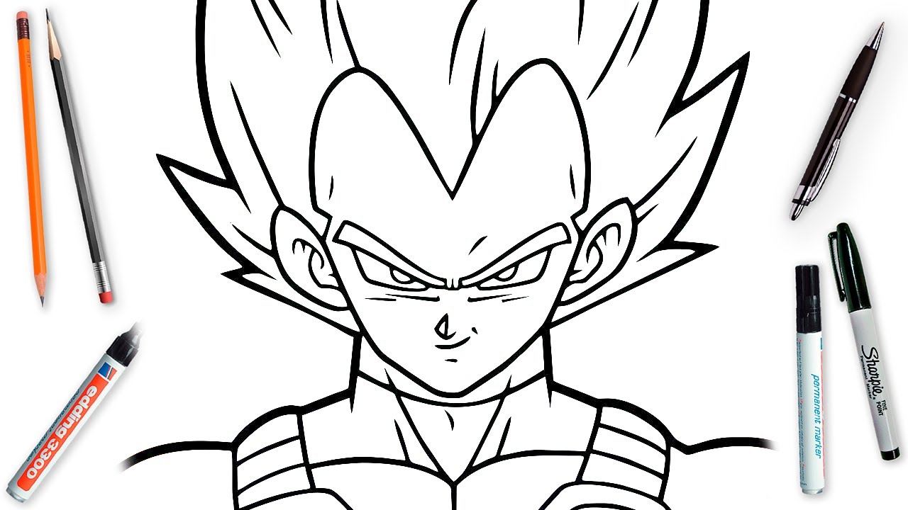 How to Draw Vegeta Easy  Easy drawings for kids, Easy dragon drawings,  Dragon ball painting