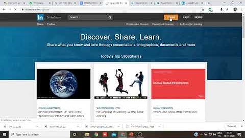 CREATE A SLIDESHARE ACCOUNT UPLOADING PRESEANTATIONS