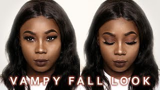 Vampy Fall Makeup Tutorial For Black Women