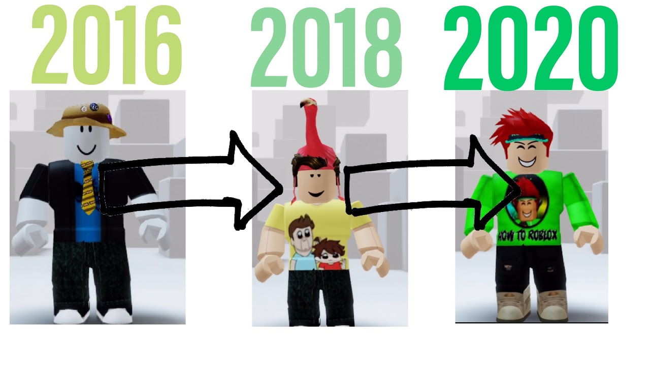 Evolução da minha avatar no roblox [2017-2020] 