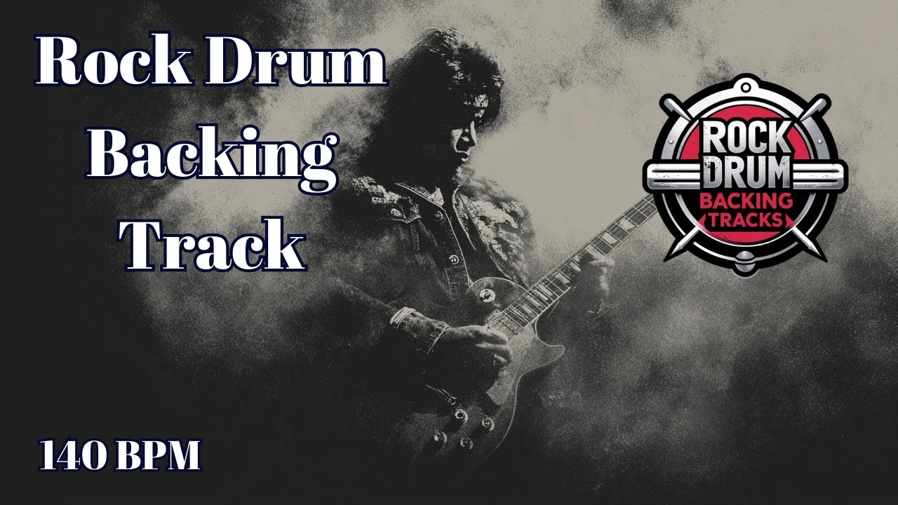 140 BPM Rock Drum Backing Track | High Energy Hard Rock | Royalty Free Drum Loop