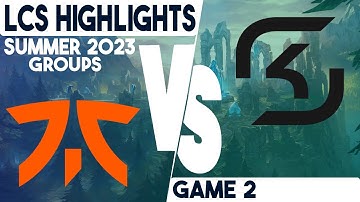 SK vs FNC Highlights Game 2 | LEC Groups Summer 2023 | SK Gaming vs Fnatic