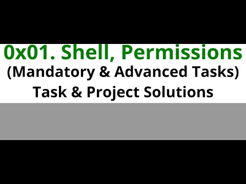 ALX 0x01. Shell, permissions ALX Tasks 1 -17 (Mandatory % Advanced) Project Solutions
