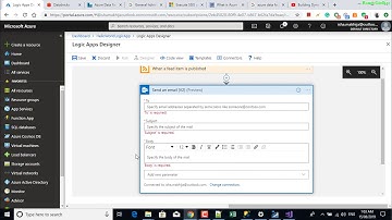 Azure - Create new Logic App - RSS Feed and send email  Actions