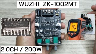 รีวิวแอมป์จิ๋ว 2.0CH (200W) WUZHI ZK-1002MT (IC PA50WX2) เสียงดีไม่จำเป็นต้องร้อน ราคา 370 บาท