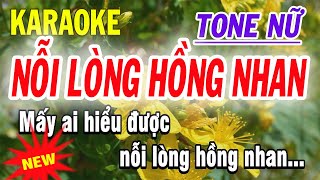 Nỗi Lòng Hồng Nhan Karaoke - Tone Nữ - Lời Mã Thái Sơn