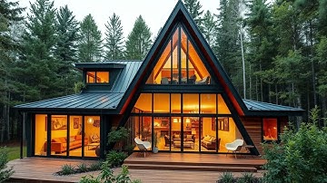 Modern A-Frame House in the Forest  Contemporary Architecture Surrounded by Nature