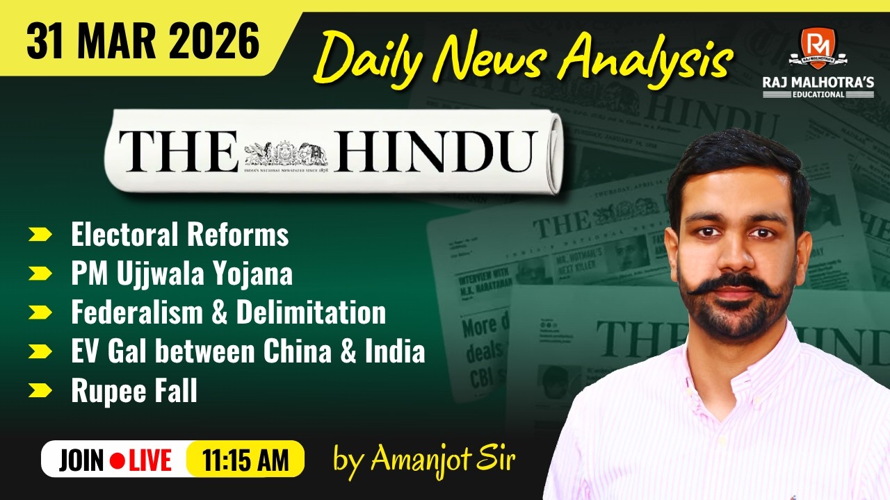 The Hindu Newspaper Analysis | 31 Mar 2026 | UPSC CSE |