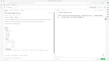 #LeetCode  2877 | Create a DataFrame from List #Python