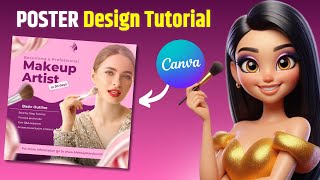 Cosmetic Poster Design in Canva Hindi Step by Step Tutorial for Beginners screenshot 2