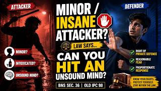 Section 36 BNS 2023| Right of Private Defence Against Child, Unsound Mind | IPC 98