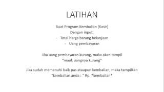 PEMBAHASAN LATIHAN PROGRAMMING JAVA NETBEANS ( Condition)