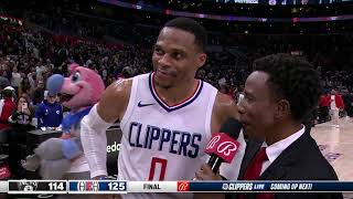 Russell Westbrook talks Clippers comeback, Postgame Interview 🎤