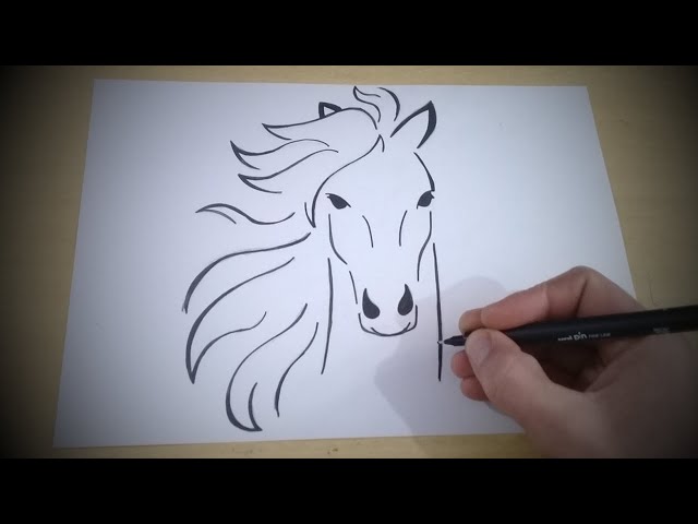 Como desenhar um cavalo FACIL passo a passo para crianças e iniciantes 3 