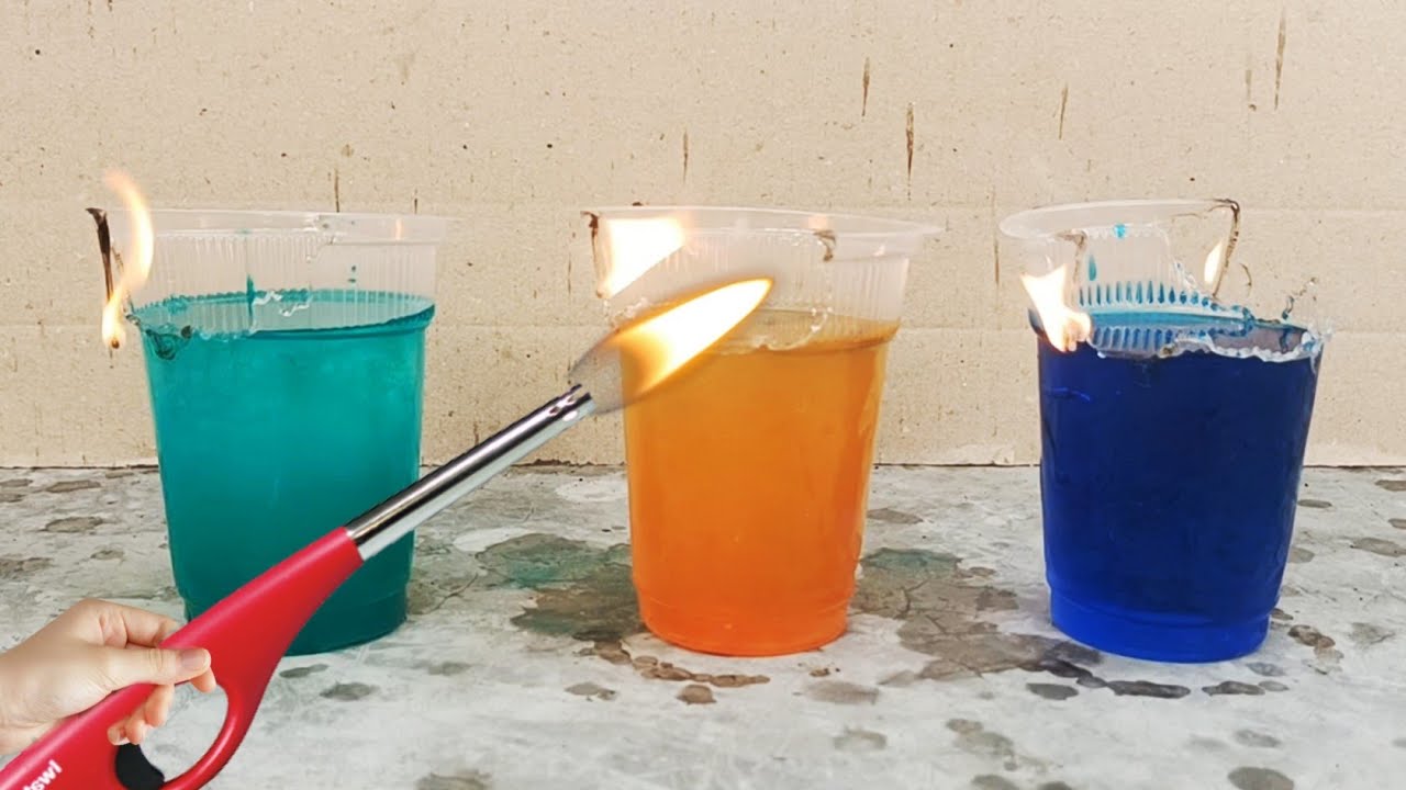 Plastic Water Glass Vs Fire Experiment Plastic Glass Burning Experiment Fire Experiment