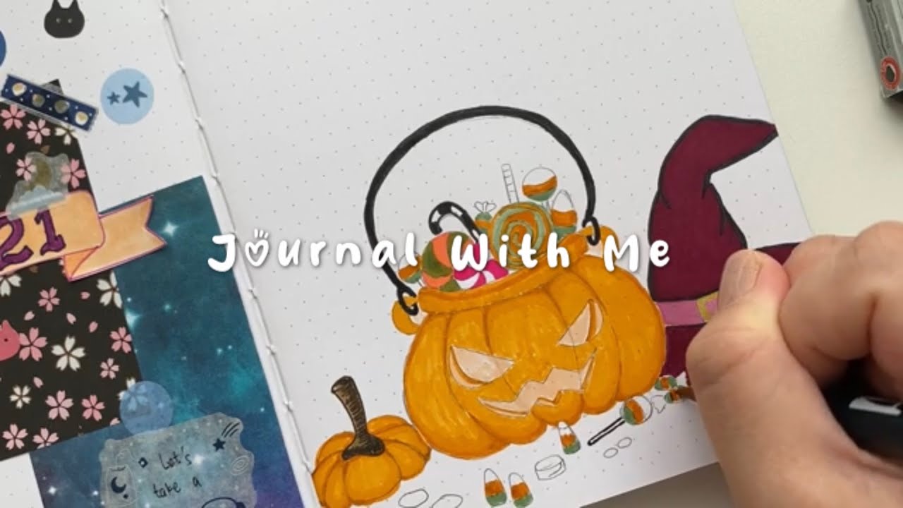Journal with me | Decorate my new notebook | October 2021