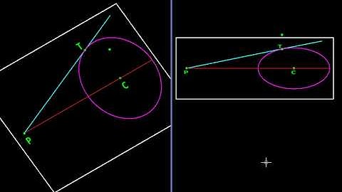 Geometry with MicroStation Tangent to Ellipse from Point on Axis