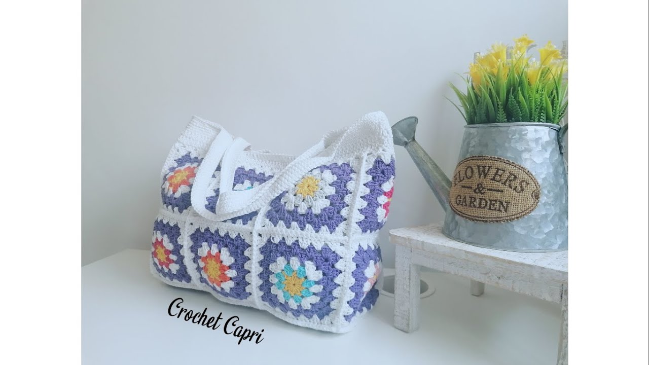 BOLSO CROCHET GRANNY 🌴👜#bolsocrochet #crochetbag #tendencias #diy  #handmade - YouTube