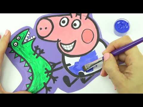 Свинка Пеппа игрушки из мультика, поделки, раскраски