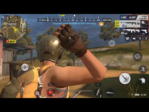 17 KILL WIN! Rules Of Survival Solo Winner WITH A GRENADE KILL To Win It All!! M14EBR IS AMAZING!