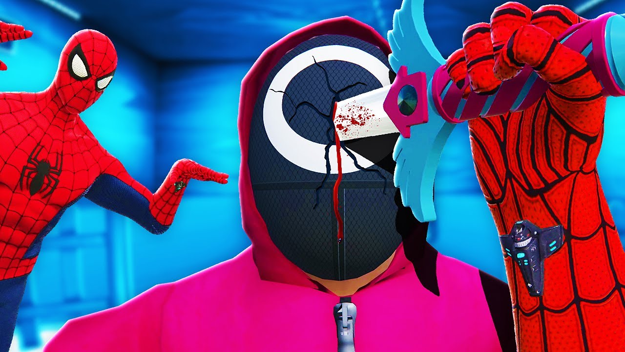 SPIDERMAN TROLLS Squid Game Guards (Bonelab VR Mods)