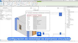 Configuración de visibilidad de elementos vinculados - Revit
