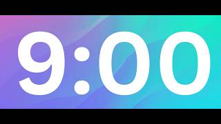 9 Minute Silent Timer with Soft Alarm (Gradient Background) screenshot 3