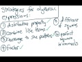 Understanding Algebraic Expressions and Properties