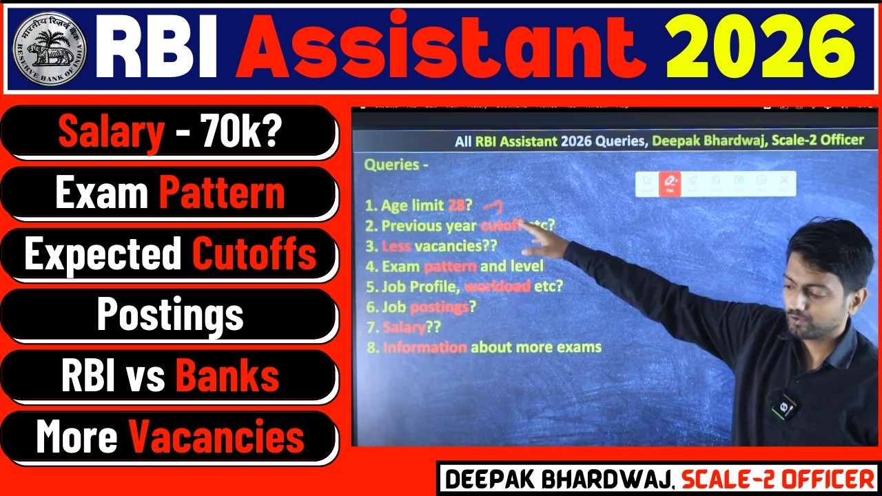 RBI Assistant 2026 | ALL Queries Answered in ONE Video | Salary, Exam, Preparation, Life