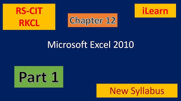 RSCIT chapter 12  part 1 Microsoft Excel 2010