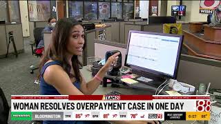 Indiana woman goes to top, gets $10,000 overpayment resolved in a day