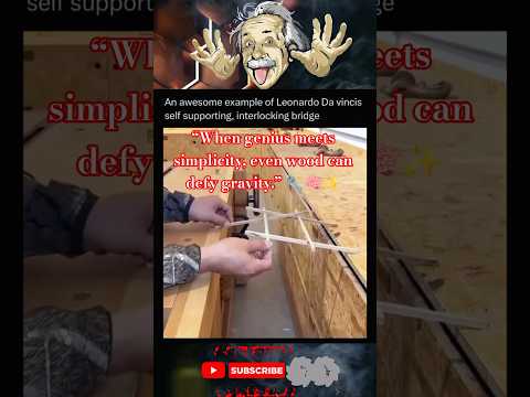Vinci S Self Supporting Interlock Bridge Science Experiment Motivation Physics Shorts