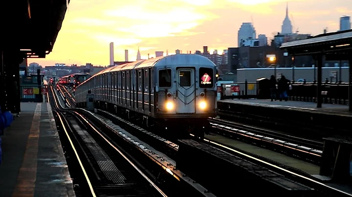 MTA NYC Subway 7 local & express trains at 82nd St/Jackson Heights