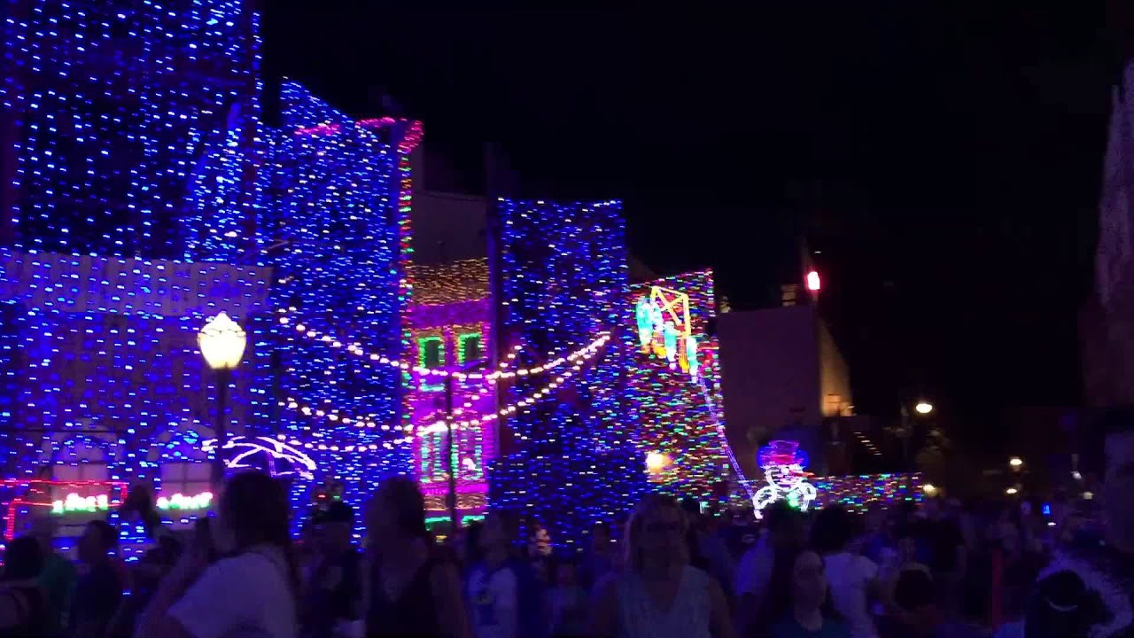 Hollywood studios Dancing light show YouTube